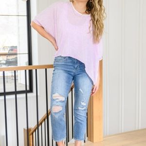 Judy blue Claire high rise distressed  straight fit jeans